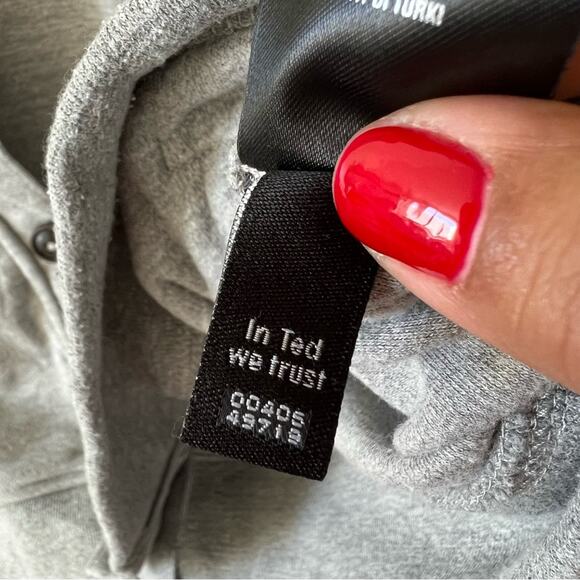 Ted Baker Button Through Classic Collar Cardigan Sweater Grey Mens XL - Picture 5 of 16